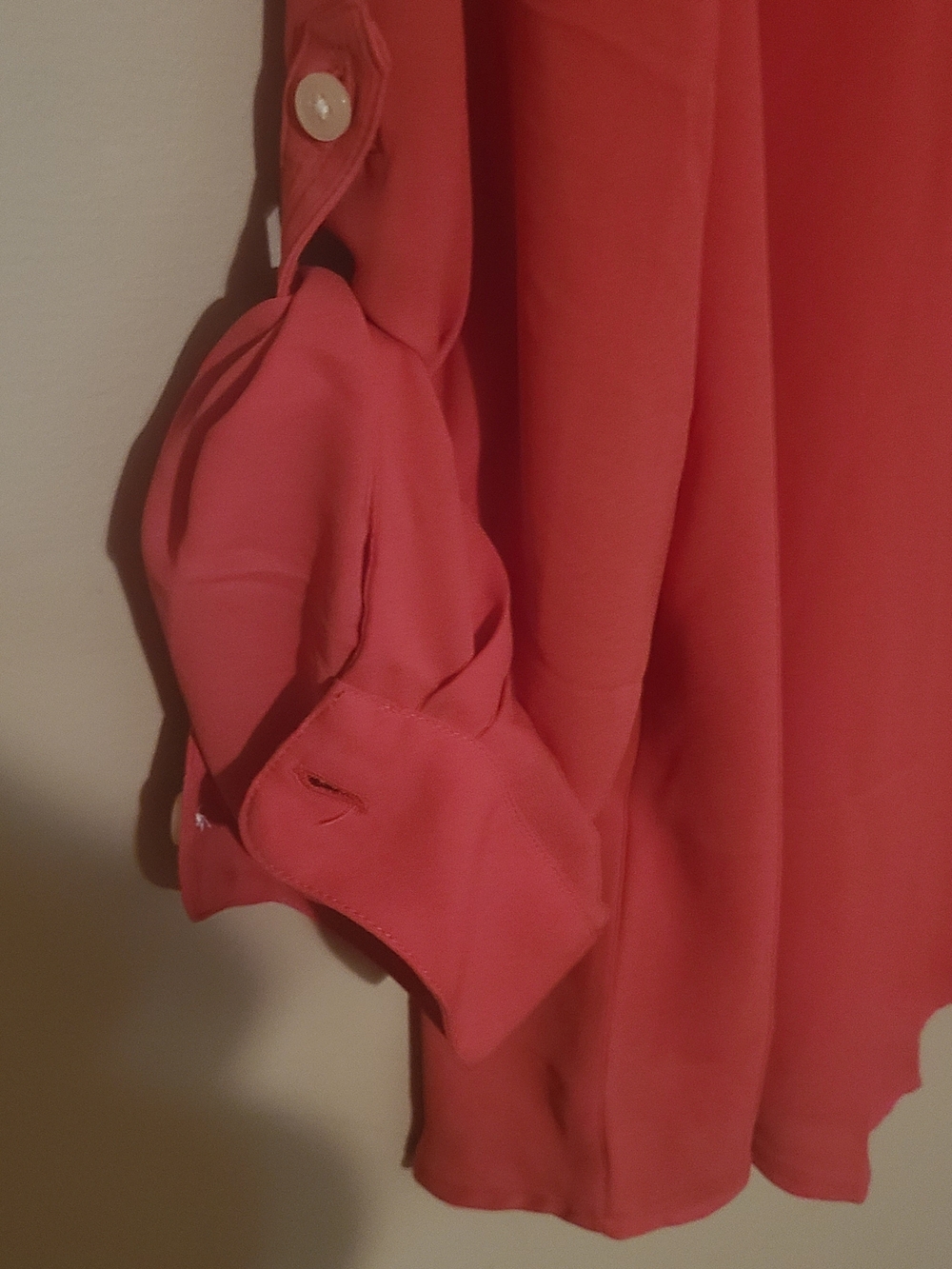 Ann Taylor Loft Coral Button-Down Blouse Size XXL - Picture 5 of 6